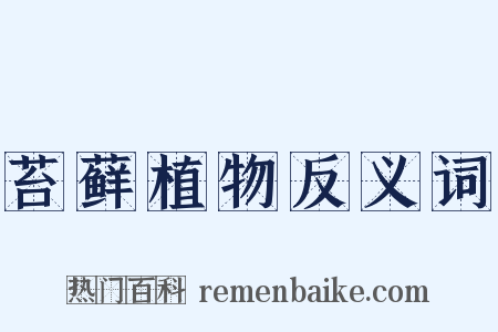 苔藓植物反义词是什么意思的图片